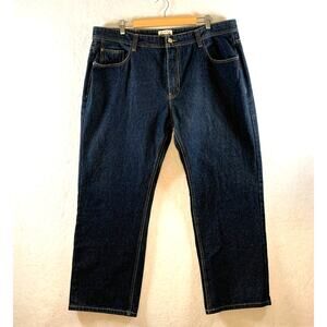 Vintage Y2K Ablanche Mens Jeans 44x32 Dark Wash Blue Baggy Street Workwear